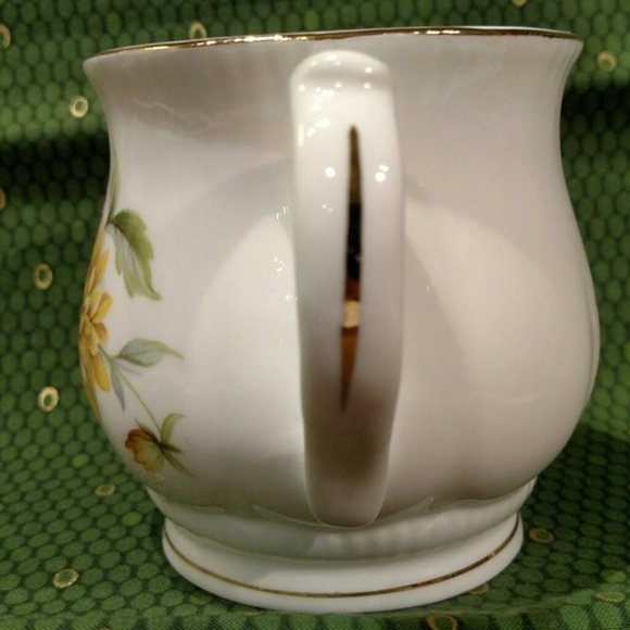 Vintage October Chrysanthemum Mug & Trinket Dish, SET/2 Fall October Birthday - Picture 6 of 12